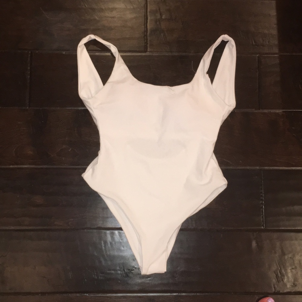 White One-Piece Bathing Suit